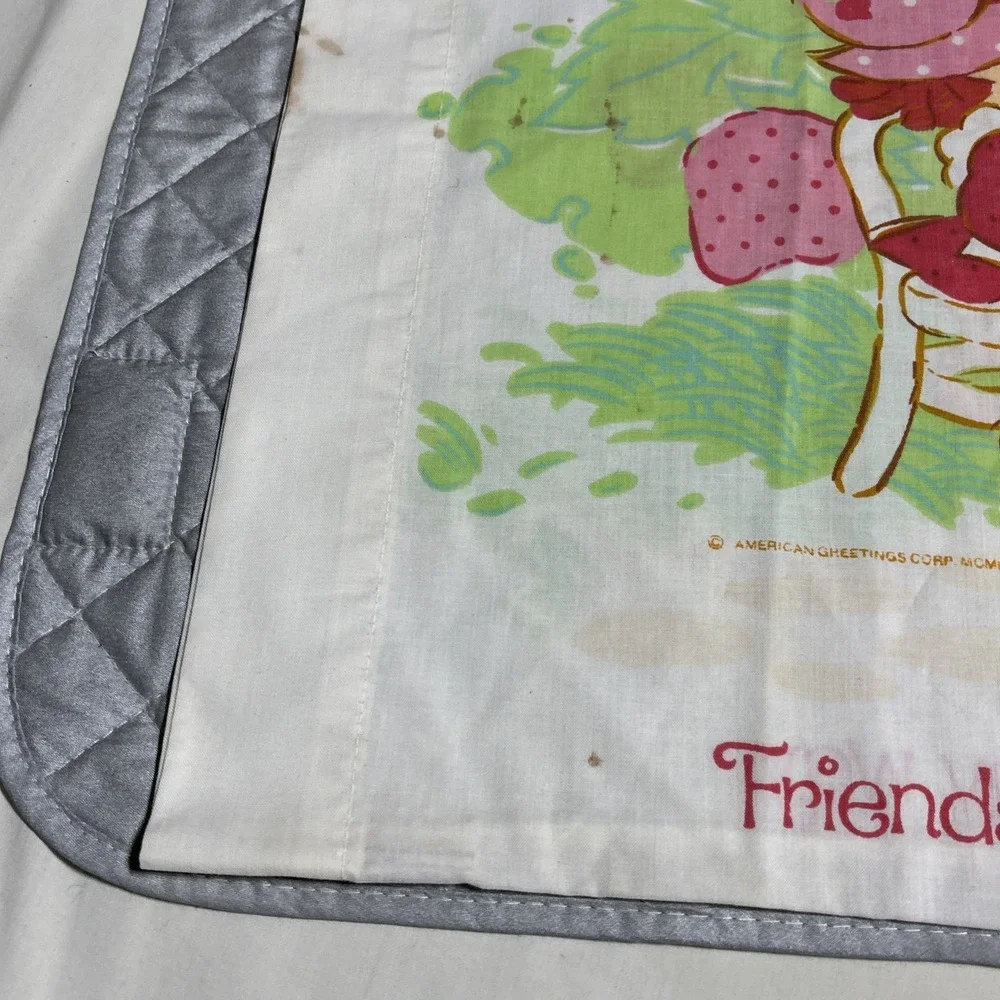 Strawberry Shortcake Pillowcase 1980 American Greetings Vintage Blueberry Muffin